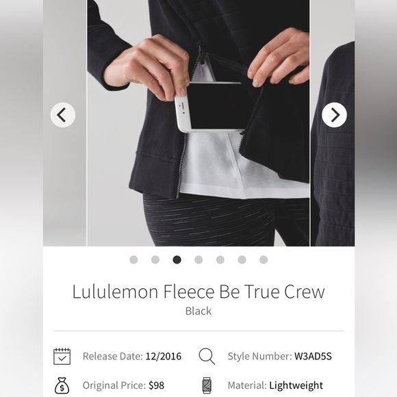 Lululemon Fleece Be True Crew sweatshirt sweater
Black - Picture 3 of 6